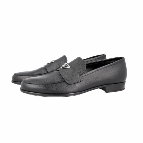 PRADA SAFFIANO LEATHER LOAFERS - Picture 3 of 4